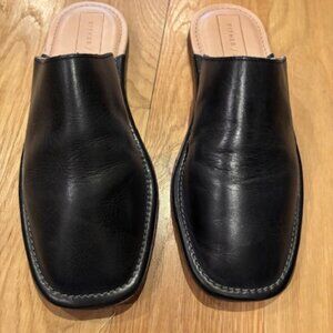 Beautiful black EITHER OR LEATHER MULES~8
